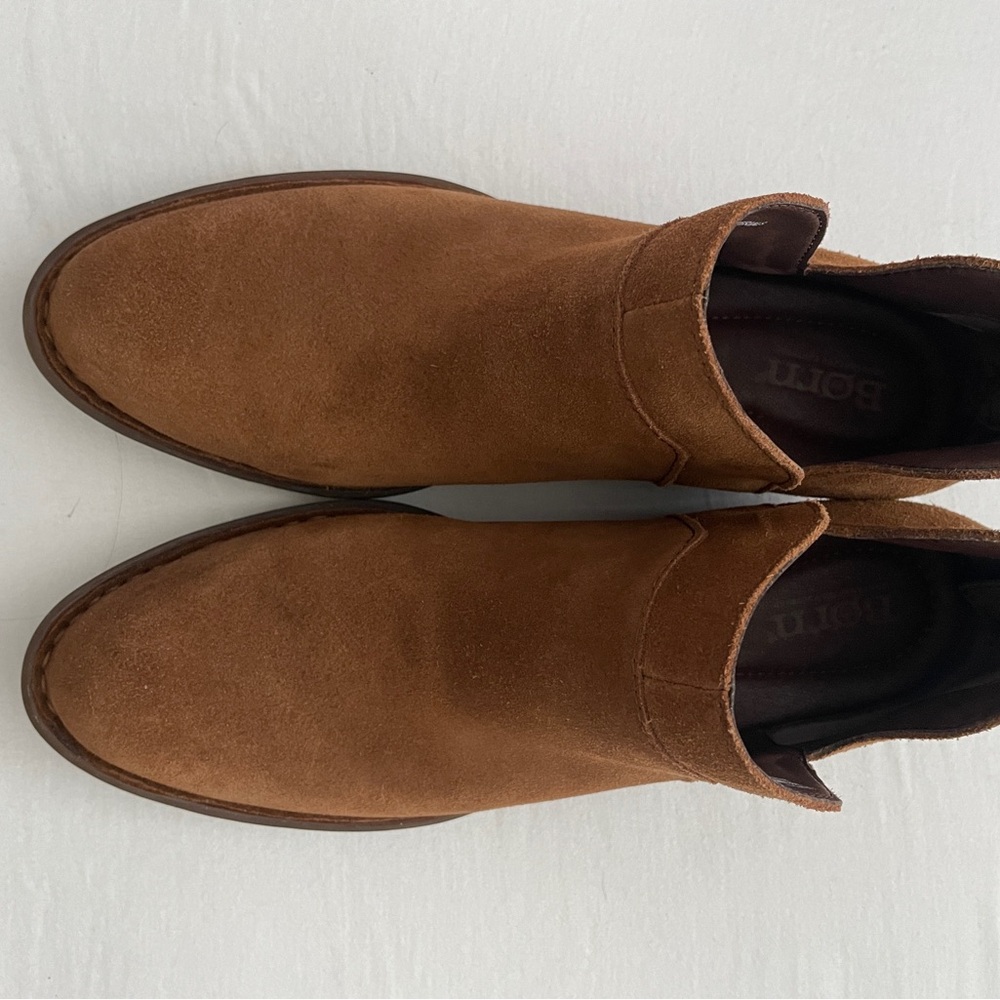Born Women's Brown Leather Suede Ankle Boots